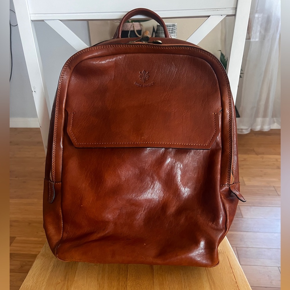 Genuine Leather Backpack. Made in Florence Italy 🇮🇹